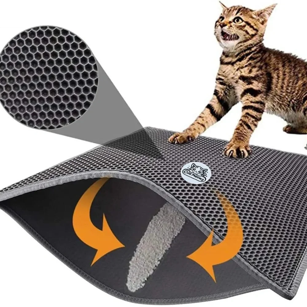 Gray Cat Litter Mat